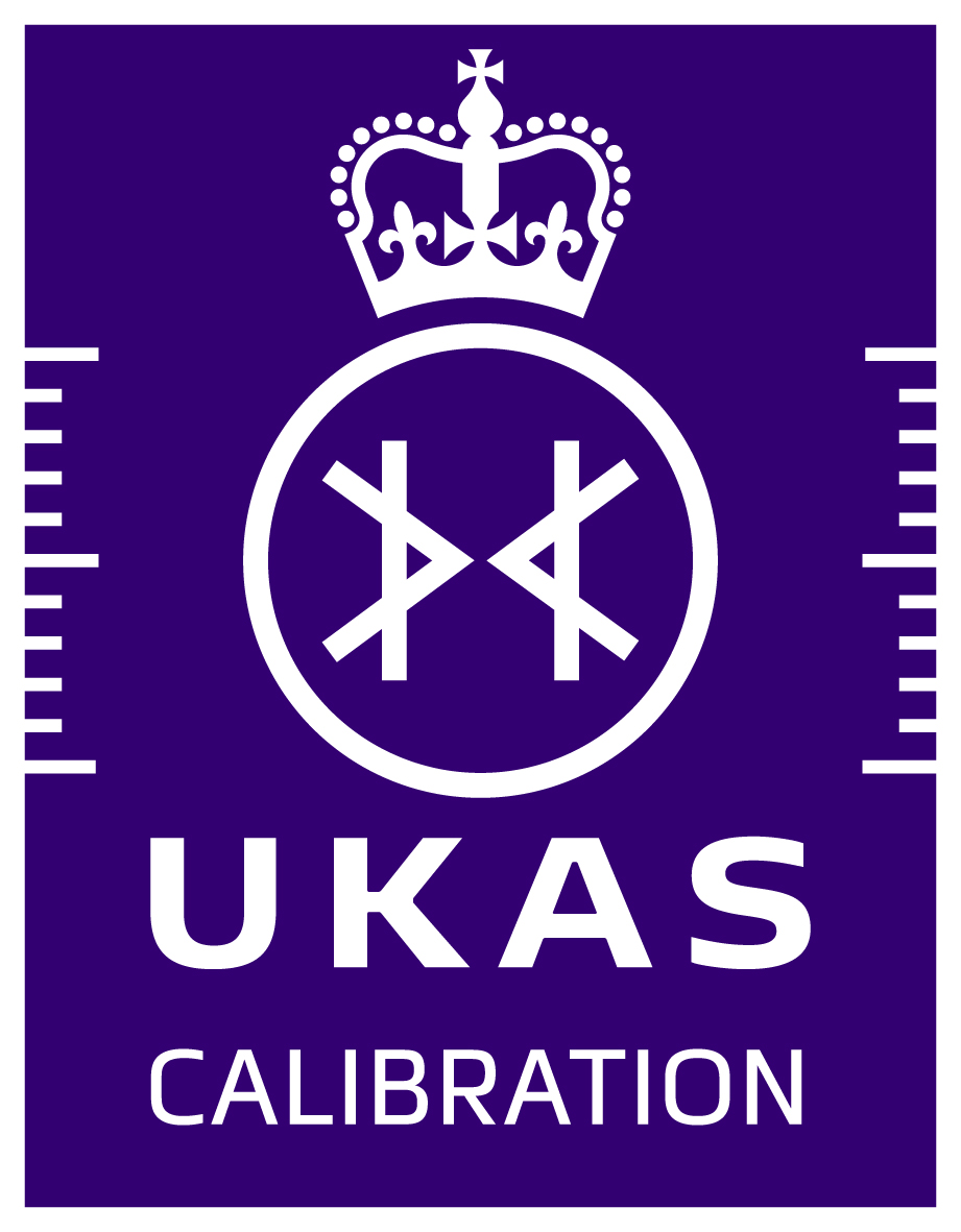 UKAS Accreditation Symbol - white on purple - Calibration